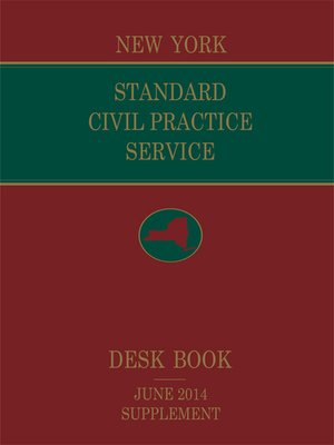 cover image of New York Standard Civil Practice Service Deskbook